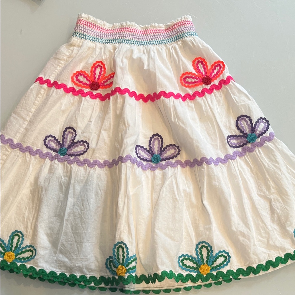 Boden Colorful Embroidered kids Skirt